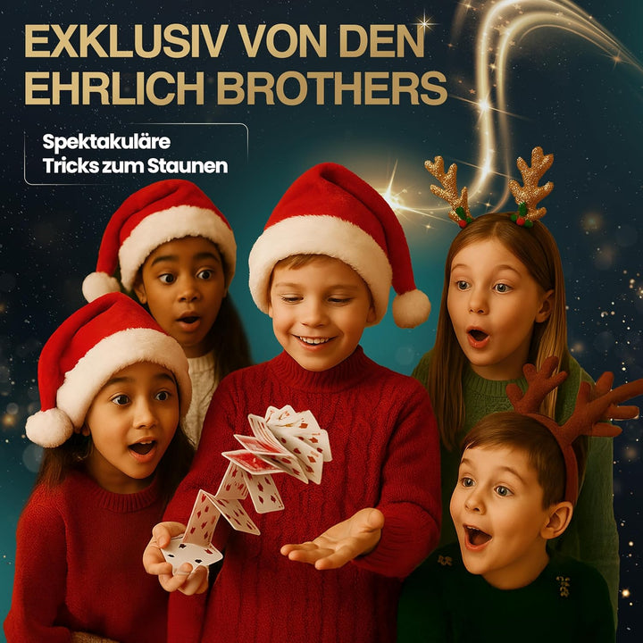 Ehrlich Brothers Adventskalender 2024 - Weihnachtskalender der Magie mit 24 Zaubertricks für Kinder