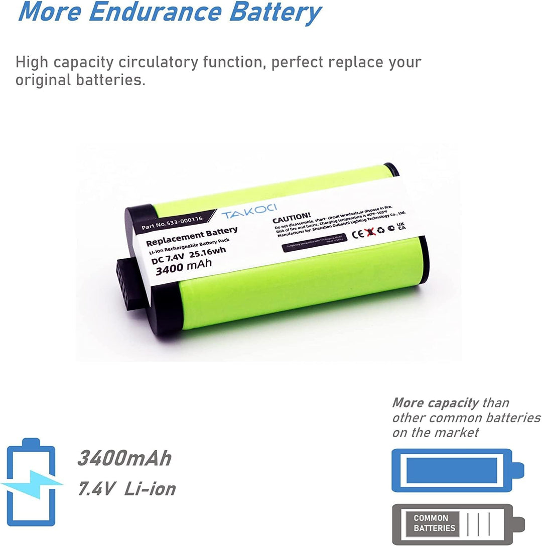AUVTKALL Ersatzakku für Logitech S-00147, UE MegaBoom533-000116, 533-000138 7,4 V 3400 mAh