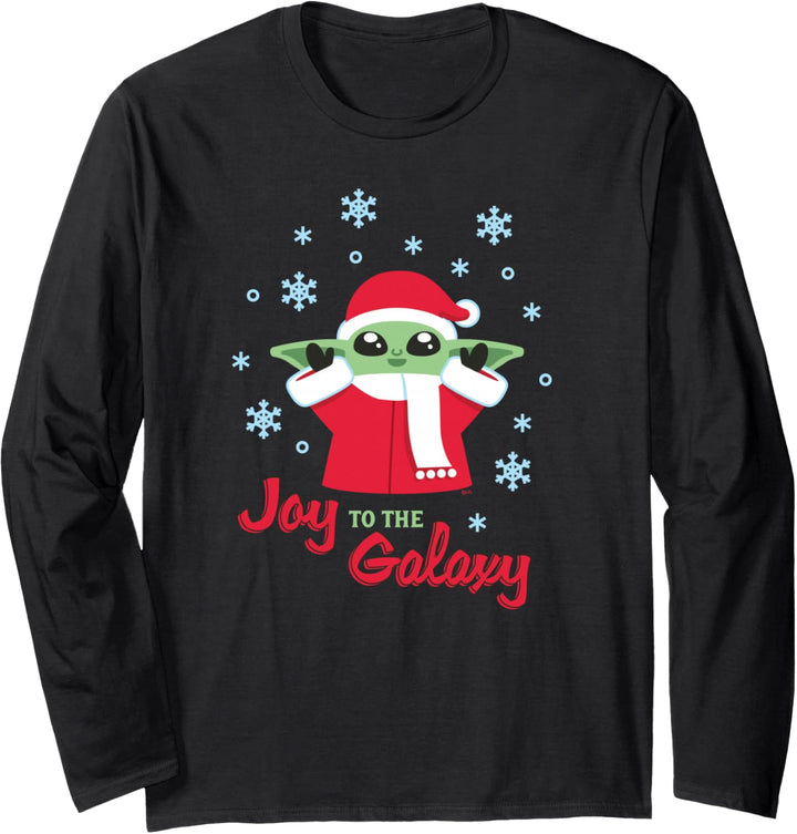 Star Wars The Mandalorian Grogu Joy to the Galaxy Holiday Langarmshirt
