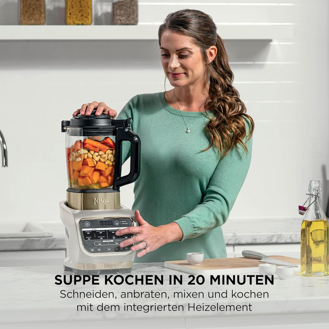 Ninja Foodi Mixer & Suppenbereiter, 10 Auto-iQ-Programme, 1,7L Glaskrug, heisser & kalter Mixer, int