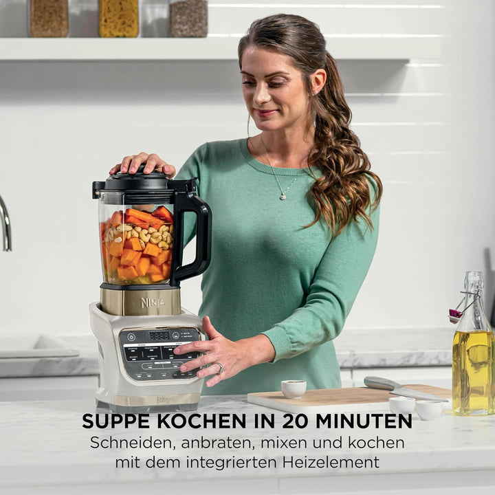 Ninja Foodi Mixer & Suppenbereiter, 10 Auto-iQ-Programme, 1,7L Glaskrug, heisser & kalter Mixer, int