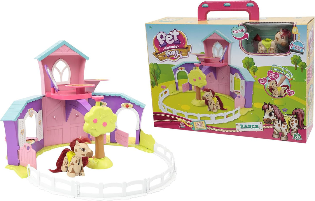 Giochi Preziosi PTN03000, Spielset Ranch mit 1 Pony, Mehrfarbig