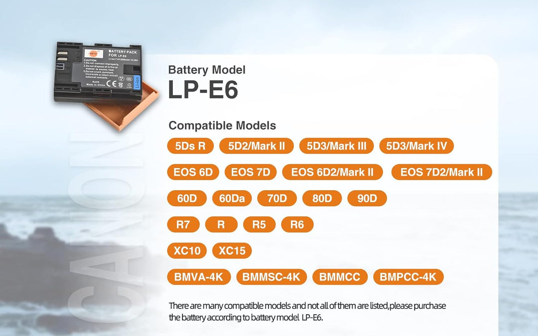 DSTE 2-Stücke Batterie Akku und 2-Kanäle Dual USB Quick Ladegerät Kit für Canon LP-E6 LP-E6N EOS 5D
