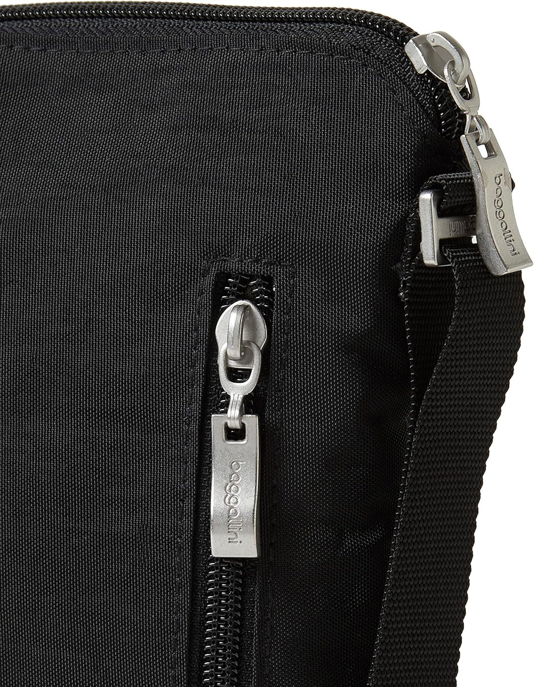 Baggallini Damen Pocket Crossbody Umhängetaschen Schwarz/Sand, Schwarz/Sand