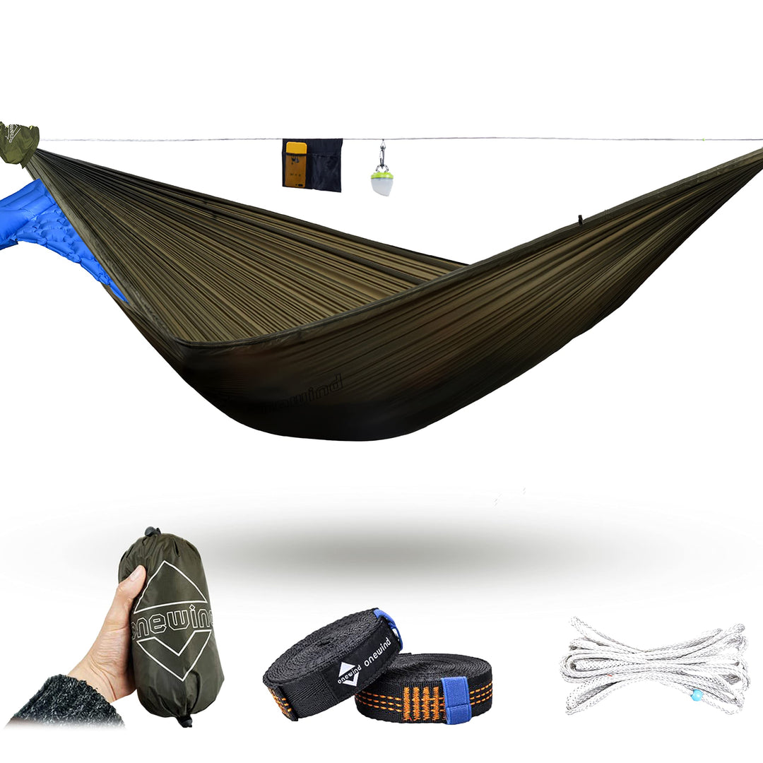 onewind Lange ultraleichte Campinghängematte für Backpacker, tragbar, kompakt, ideal für Wandern, Ca