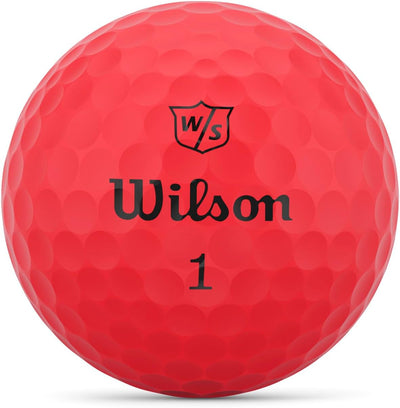 WILSON Staff Duo Golfbälle, weich, 12 Stück Rot/Ausflug, einfarbig (Getaway Solids), Rot/Ausflug, ei