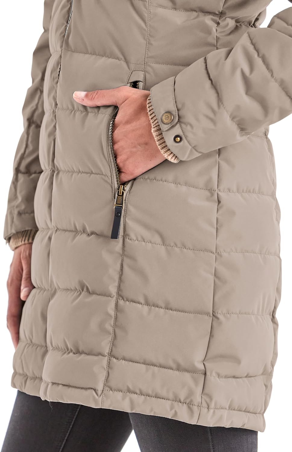 Killtec Damen Gw 13 Wmn Qltd Prk Funktionsparka/Steppparka mit abzippbarer Kapuze 48 hellbeige, 48 h