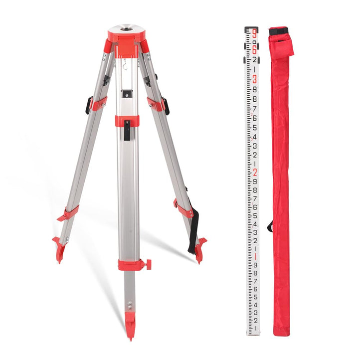 3M Teleskop-Nivellierlatte & Vermessungsstativ-Set, Hochleistungs-Vermessungsset (3 Meter Reichweite