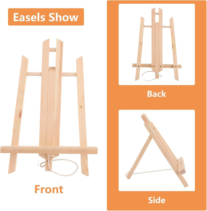 ASelected 6 Stück Staffelei Holz Klein 30cm Tischstaffelei Staffelei Dreifuss Holzstaffelei Klein Ti