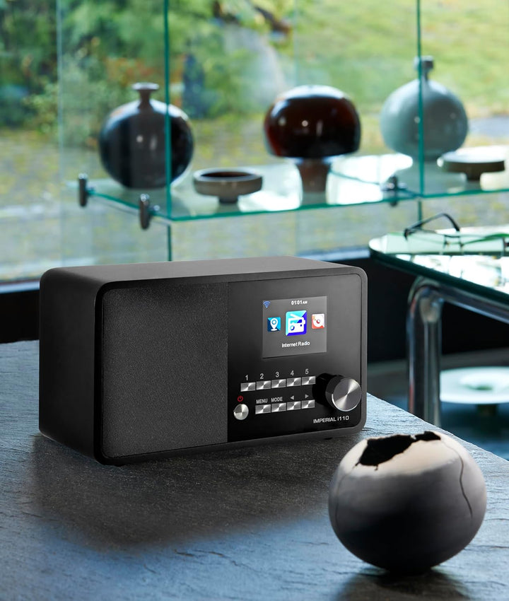 Imperial i110 Internetradio UPNP/DLNA Mediaplayer schwarz Schwarz Single, Schwarz Single