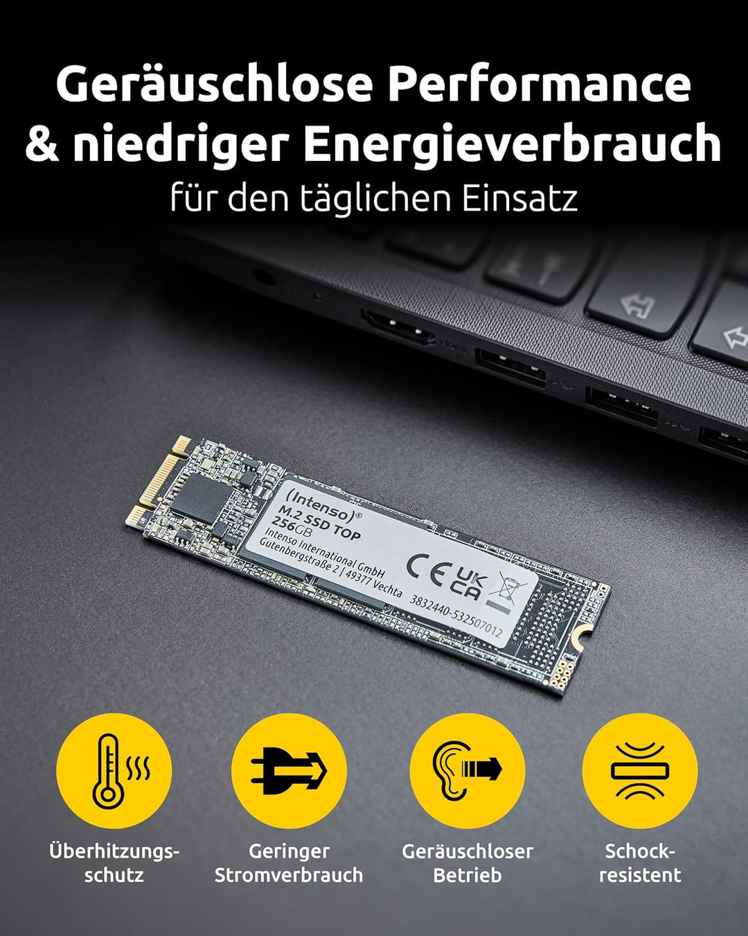 Intenso Interne M.2 SSD SATA III Top, 1 TB, 550MB/Sekunde 1TB M.2, 1TB M.2