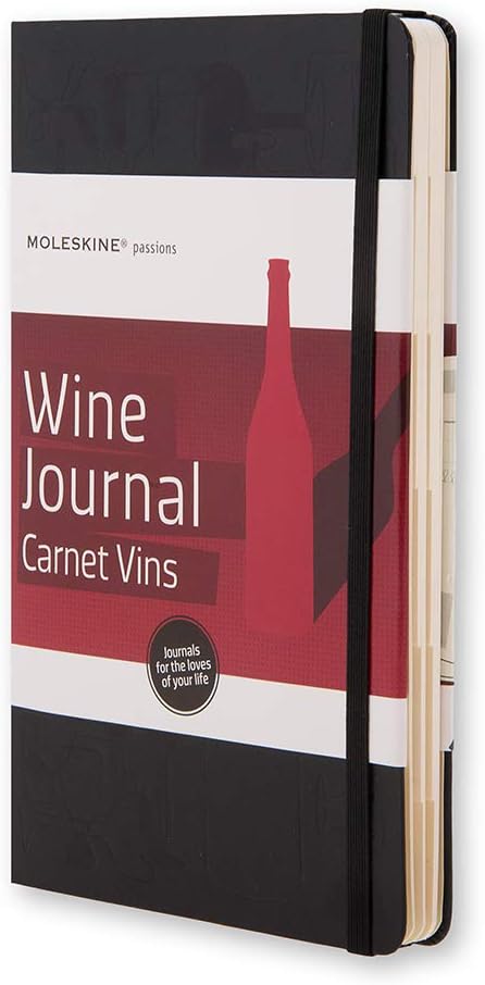 Moleskine Passion-Journal Wein Large, Hardcover mit Prägung schwarz, Wein