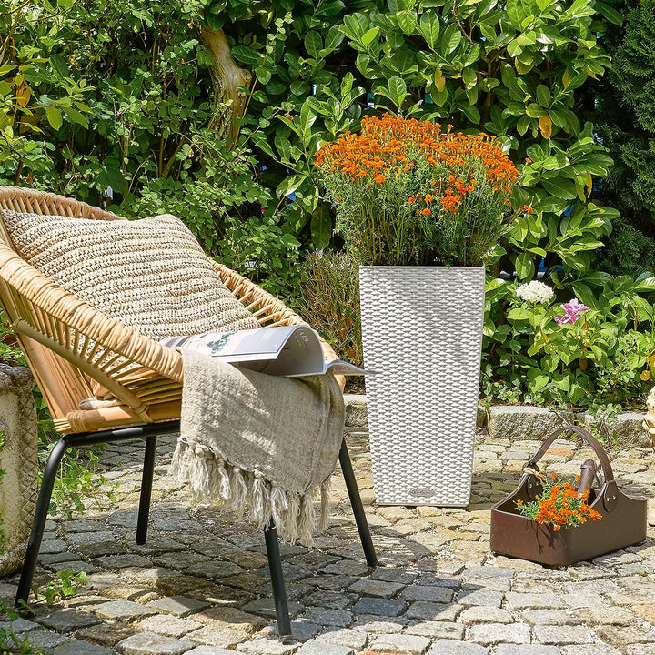 LECHUZA CUBICO Cottage 40 weiss 15246 39.5x39.5x75.5 cm Weiss, 39.5x39.5x75.5 cm Weiss