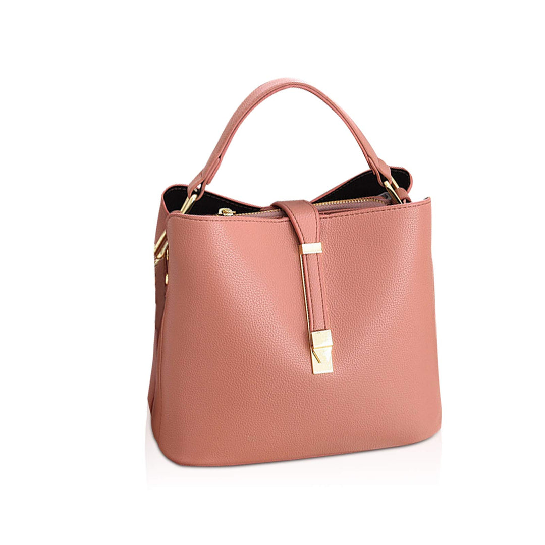 NICOLE & DORIS Leder Handtasche Damen Designer Frauen Umhängetasche mit Kartenfächer Shopper Klein T