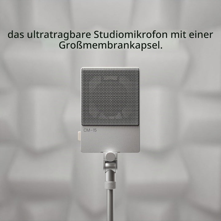 Teenage Engineering cm–15 (Tragbares Feldmikrofon, USB-C Audiointerface, Bluetooth, integrierter Akk