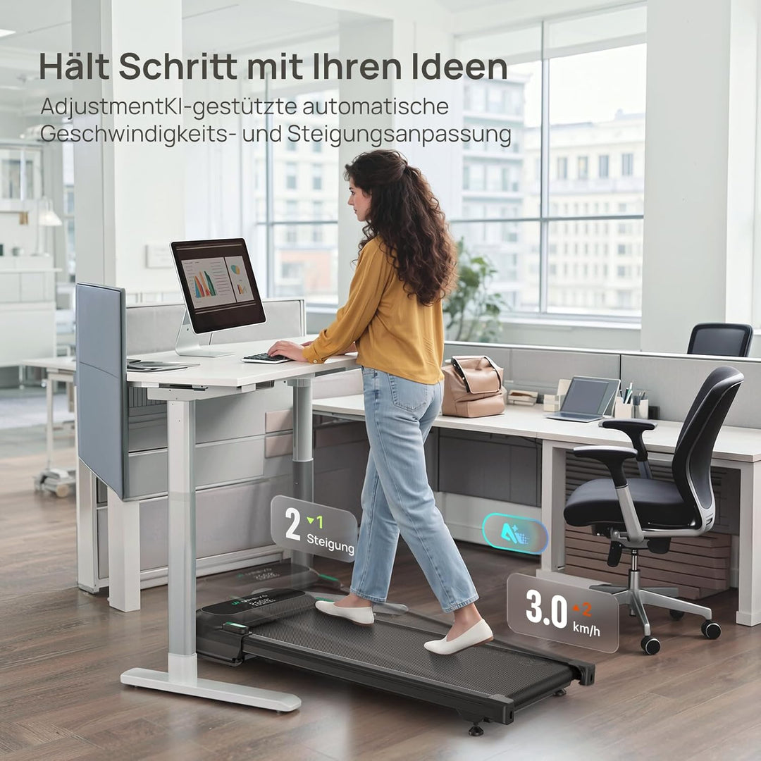 UREVO Smart Walking Pad – Premium Laufband fürs Homeoffice, extra grosse Lauffläche, leiser Motor, A