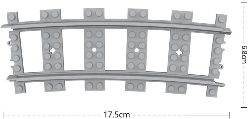 Steinchenshop City Bausteine Schienen Set Kurven R104 Radius kompatibel mit dem Marktführer ST-98007