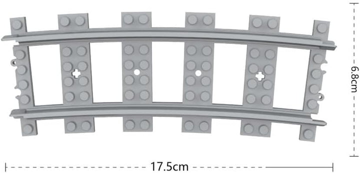 Steinchenshop City Bausteine Schienen Set Kurven R104 Radius kompatibel mit dem Marktführer ST-98007