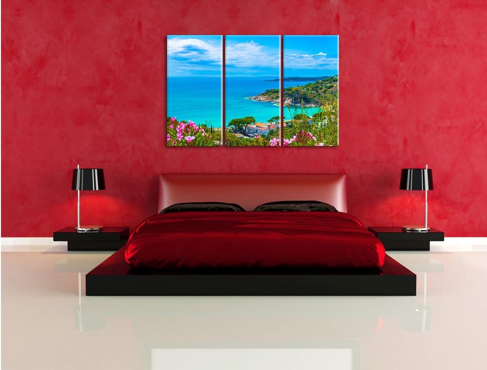 Pixxprint Panorama an der Toskana als Leinwandbild/Grösse: 3Teilig (120x80) / Wandbild/Kunstdruck/fe