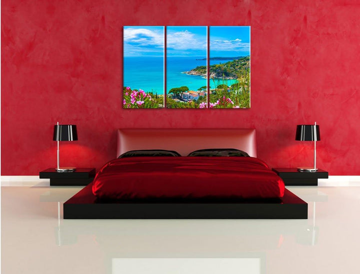 Pixxprint Panorama an der Toskana als Leinwandbild/Grösse: 3Teilig (120x80) / Wandbild/Kunstdruck/fe