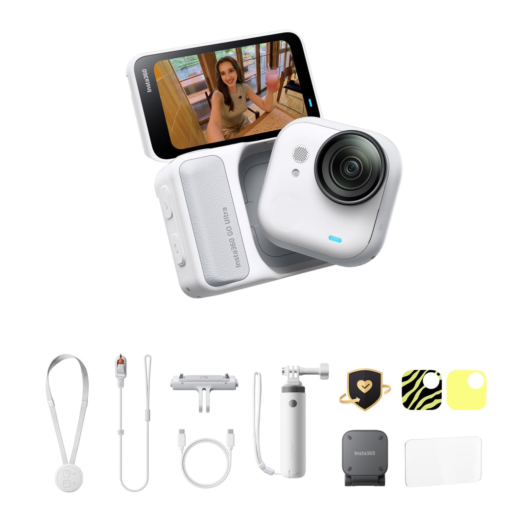 Insta360 GO Ultra Lifestyle-Bundle -Kleine 4K Vlogging-Kamera, Freihändig, POV-Kamera, 1/1,28"-Senso