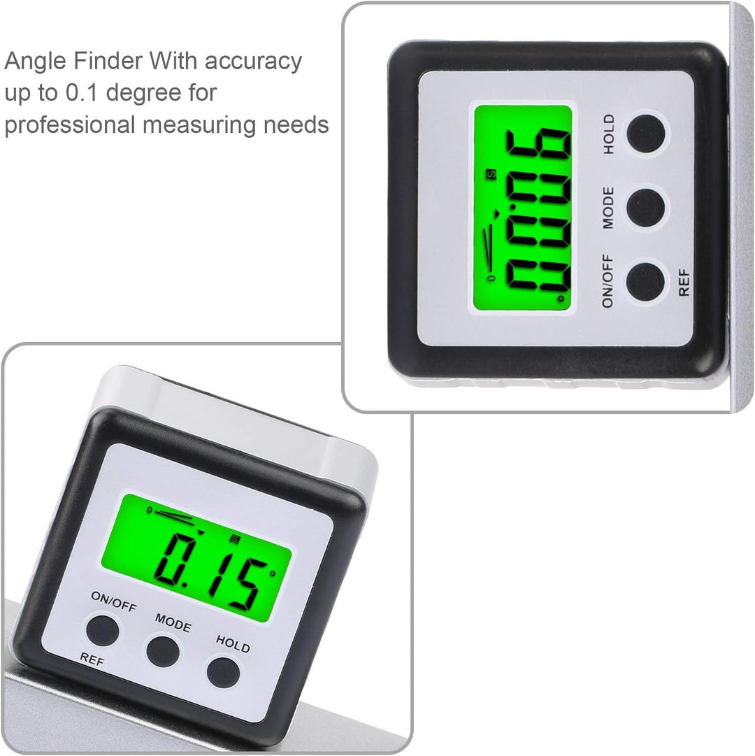 FOLAI Digitaler LCD Winkelmesser Neigungsmesser Inklinometer Wasserdicht Bevel Box Winkelmessgerät M