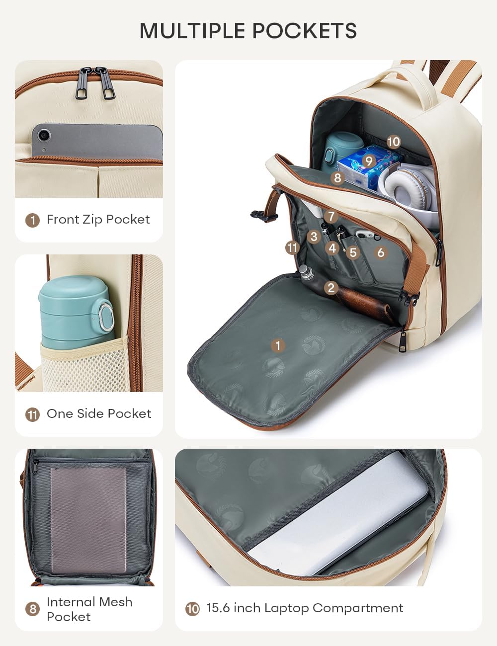 BAGZY 40x30x15cm Handgepäck Rucksack für British Airways jet2 Air France Reiserucksack Flugzeug 14 Z