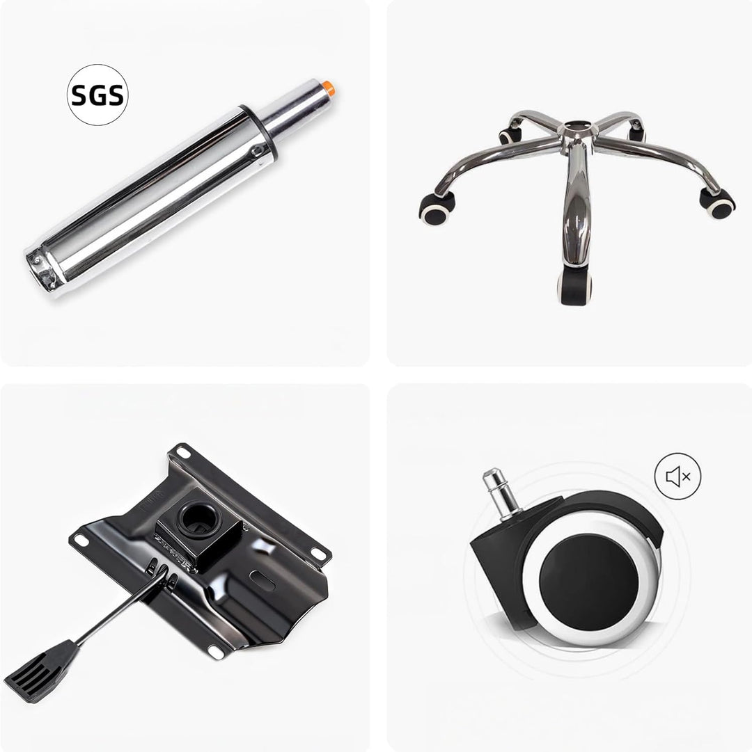Bürostuhl Ergonomisch mit Fussstütze, Komfort im Sofa-Stil, Weiche Armlehnen, Strapazierfähiges Kuns