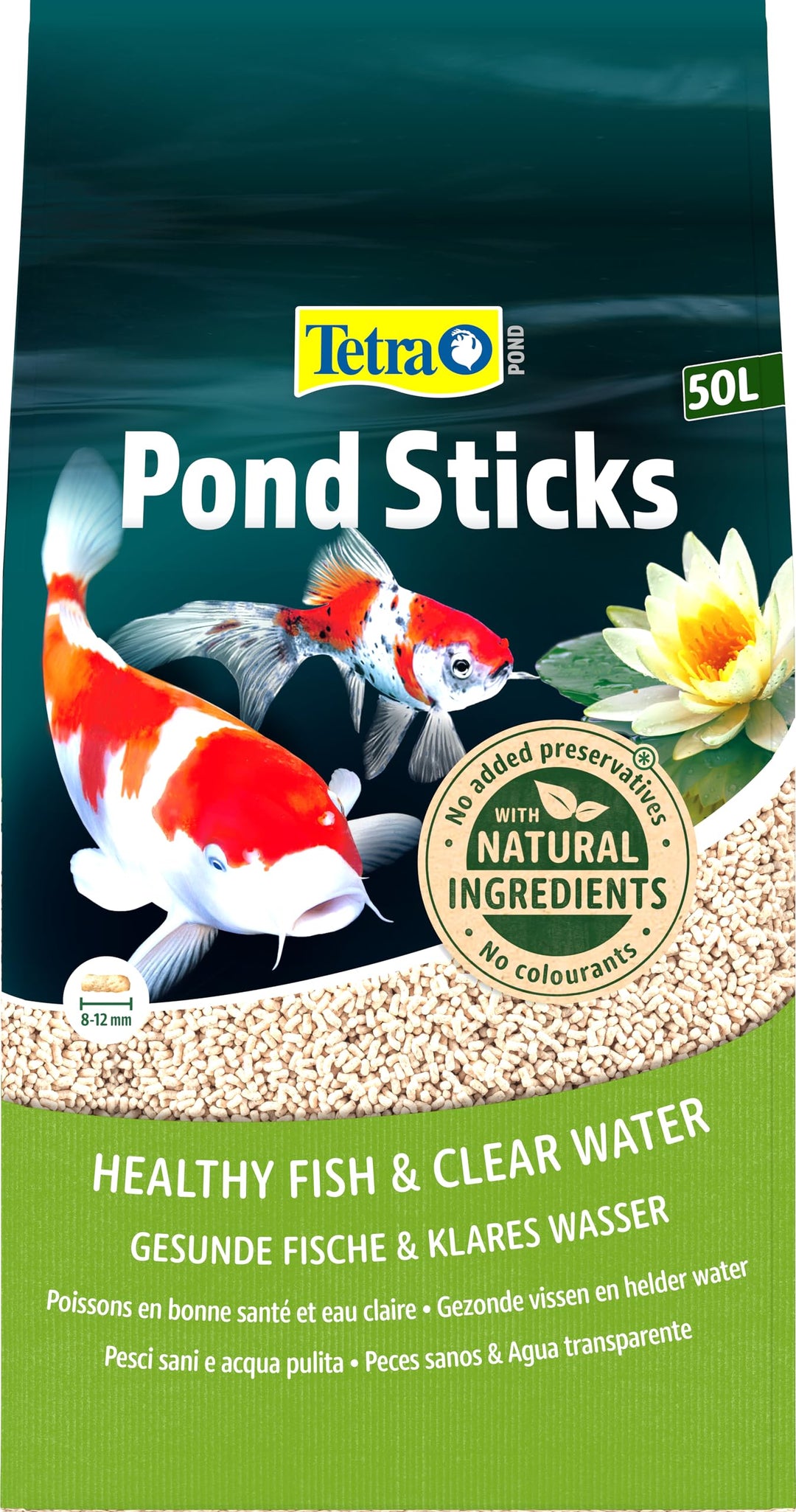 Tetra Pond Sticks - Fischfutter für Teichfische, für gesunde Fische und klares Wasser im Gartenteich