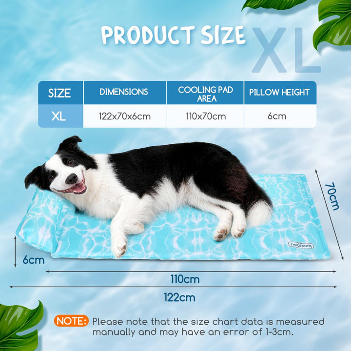 Nobleza Kühlmatte Hund und Katze, Kühlmatte für Hunde und Katzen, Design mit 6cm Zusätzlichem Halski