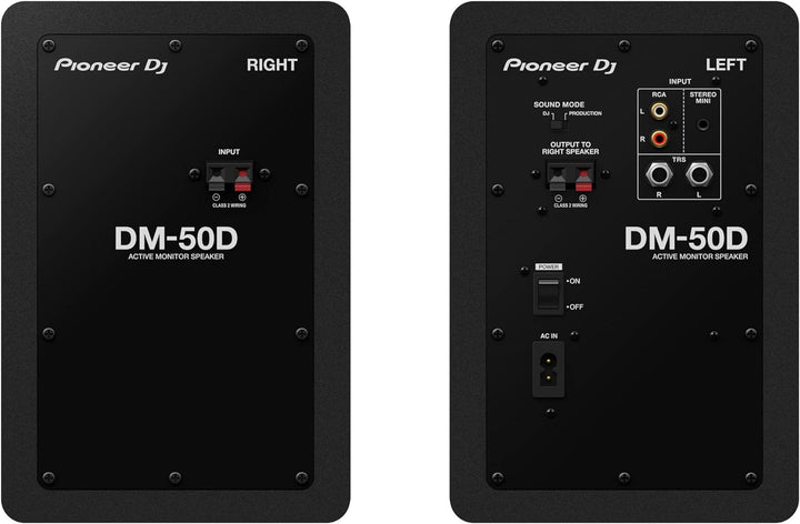 Pioneer DJ DM-50D 5 Desktopmonitorsystem (schwarz) One Size Single, Single