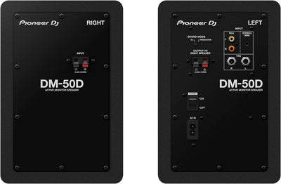 Pioneer DJ DM-50D 5 Desktopmonitorsystem (schwarz) One Size Single, Single