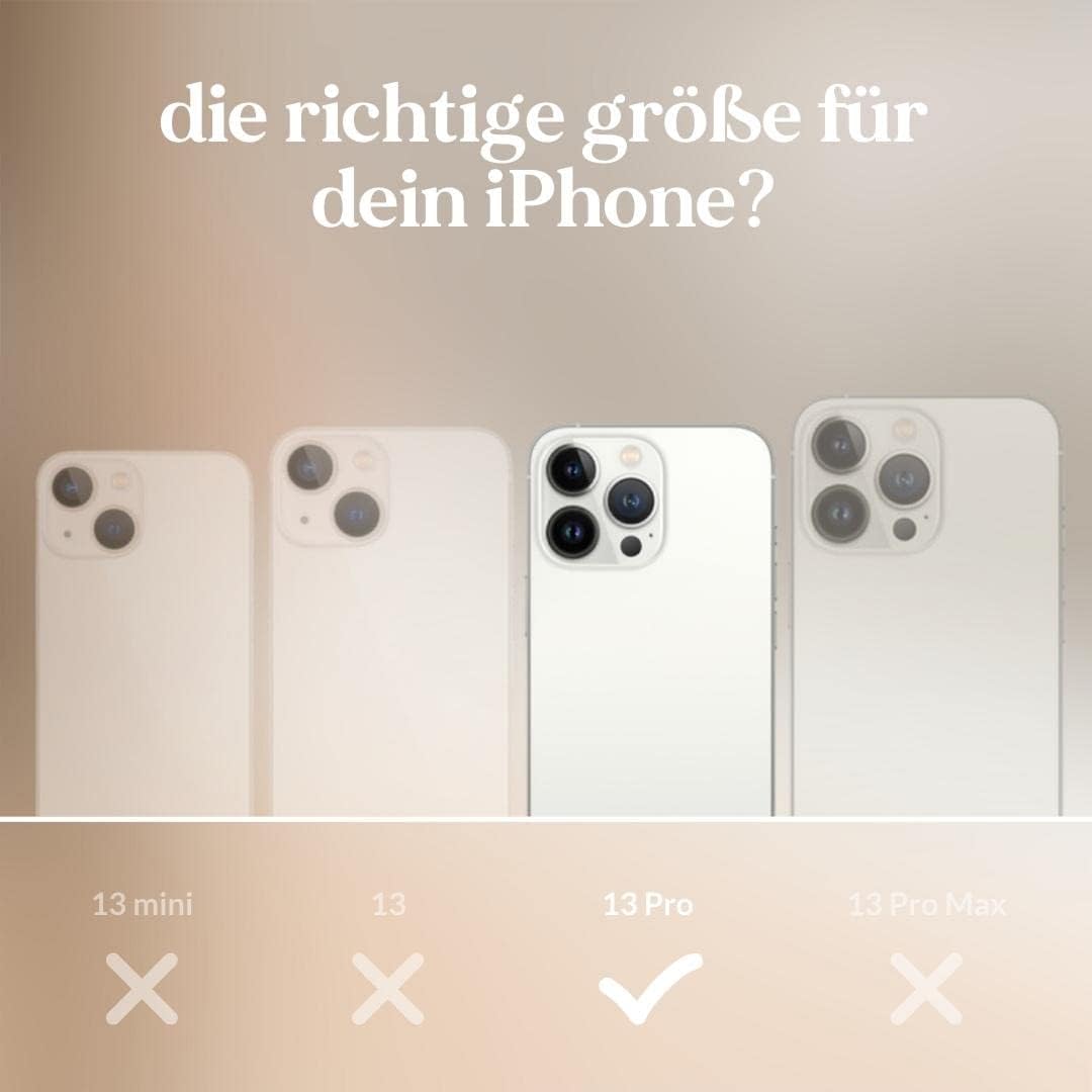 Woodcessories - Nachhaltige Handykette abnehmbar kompatibel mit iPhone 13 Pro Hülle mit Band blau -