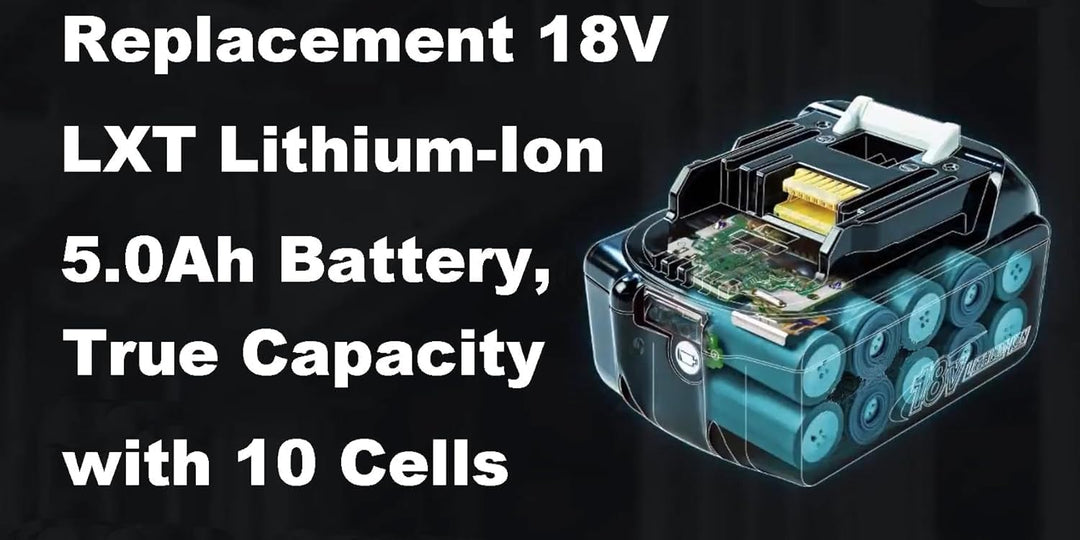 2 Stück Ersatz akku für Makita BL1850B 18V LXT Lithium-Ionen (18V 5.0Ah)，und 1 Stück Ersatz Doppelte
