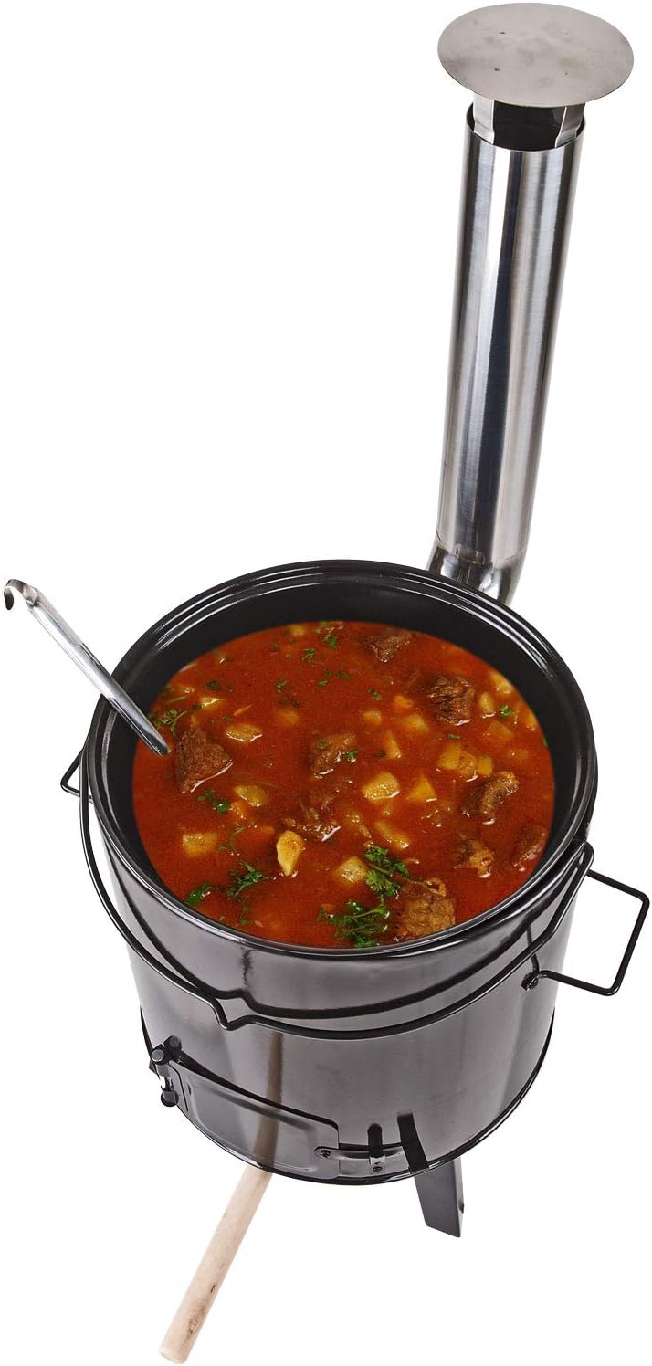 DEMA Eintopfofen Gulaschkanone Gulaschkessel Suppenkessel Kessel Ofen Grill 14 Liter