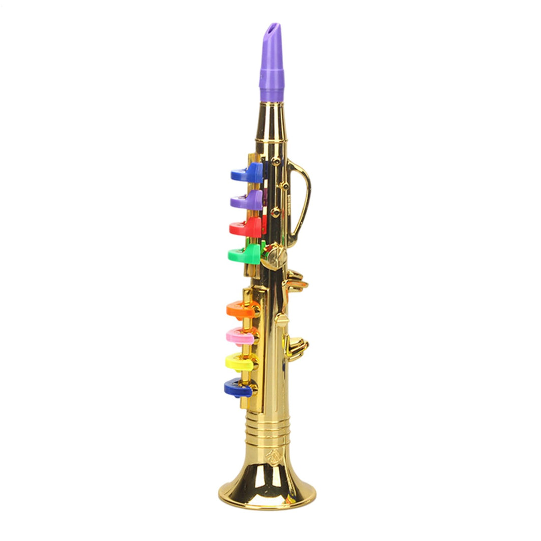 Saxophon für Kinder, Musical Sound Toy, mit 8 farbigen Notenschlüsseln, geeignet für Teach Basic Son