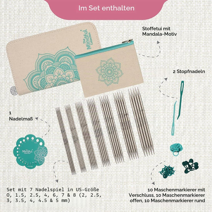 KnitPro K36331 Nadel-Set, Edelstahl, Blau & Ecru, One Size One Size Blau & Ecru, One Size Blau & Ecr