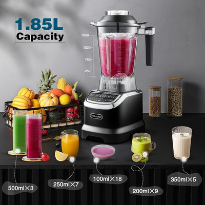 AMZCHEF Mixer Smoothie Maker - 2000W Blender - Mixer Hochleistungsmixer mit LED Zeitanzeige - 6 Pro-