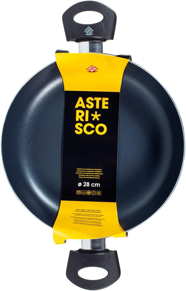 Home Asterisco Pfanne mit 2 Griffen aus Aluminium mit Antihaftbeschichtung 28 cm