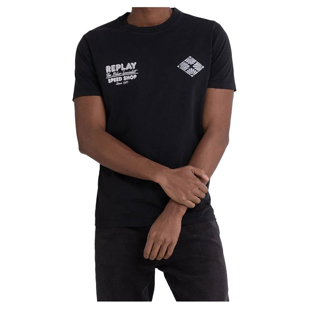 Replay Herren T-Shirt XXL Black 098, XXL Black 098