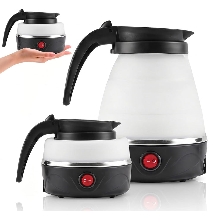 Faltbarer Wasserkessel, 600ml Wasserkocher Faltbarer, Camping Wasserkocher Wasserkessel Tragbarer Mi