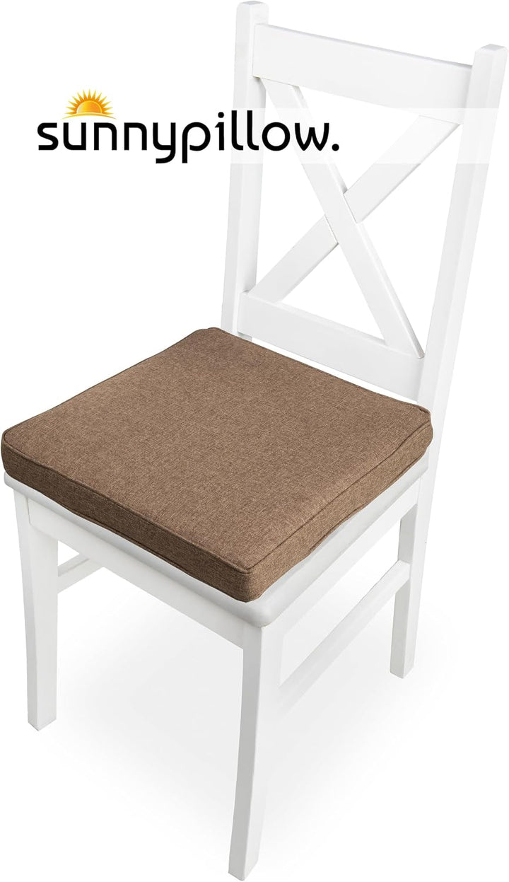 sunnypillow 4er Set Stuhlkissen wasserdicht UV-lichtecht 45 x 45 x 5cm - Polsterauflage Auflage für