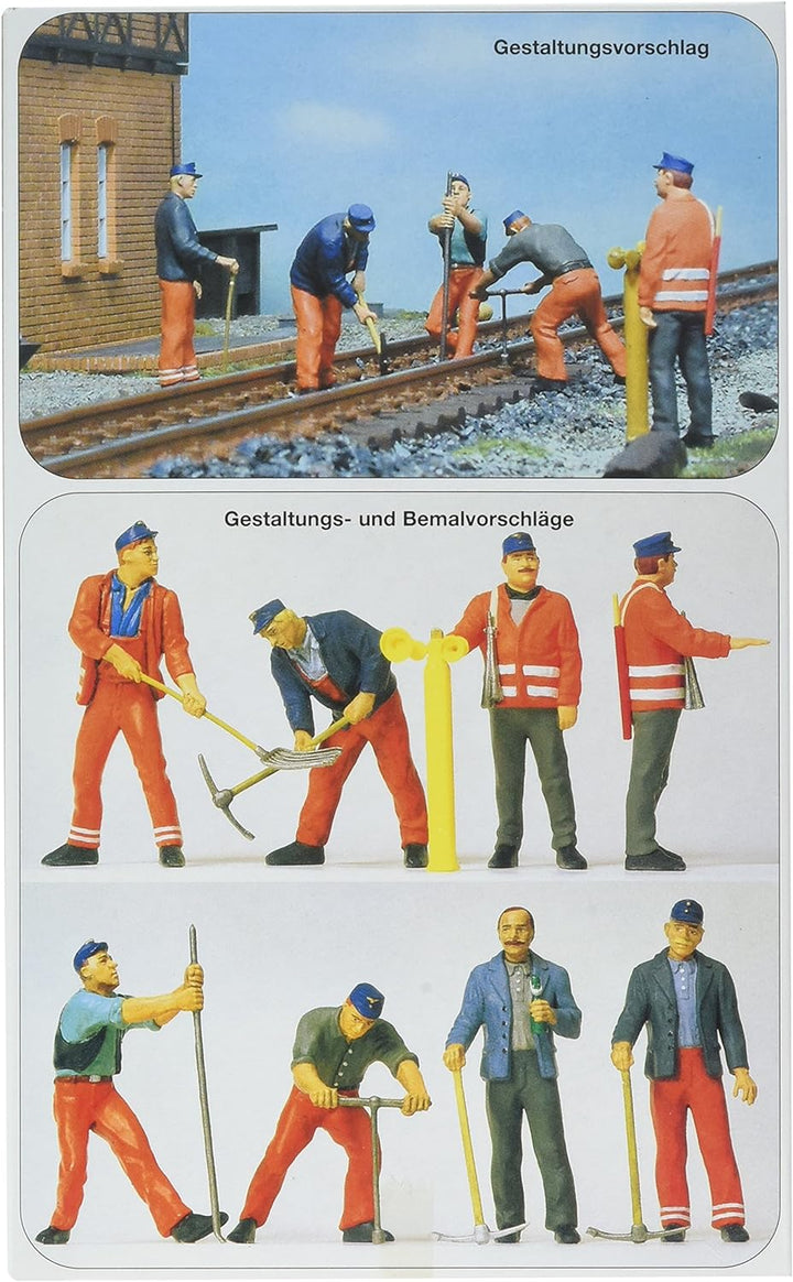 PREISER 45182 Gleisbauarbeiter. 6 Figuren
