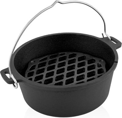 BBQ-Toro Gusseisen Stapelrost | Einsatz für Dutch Oven (Ø 30 cm | für 12 QT Dutch Oven) Ø 30 cm | fü