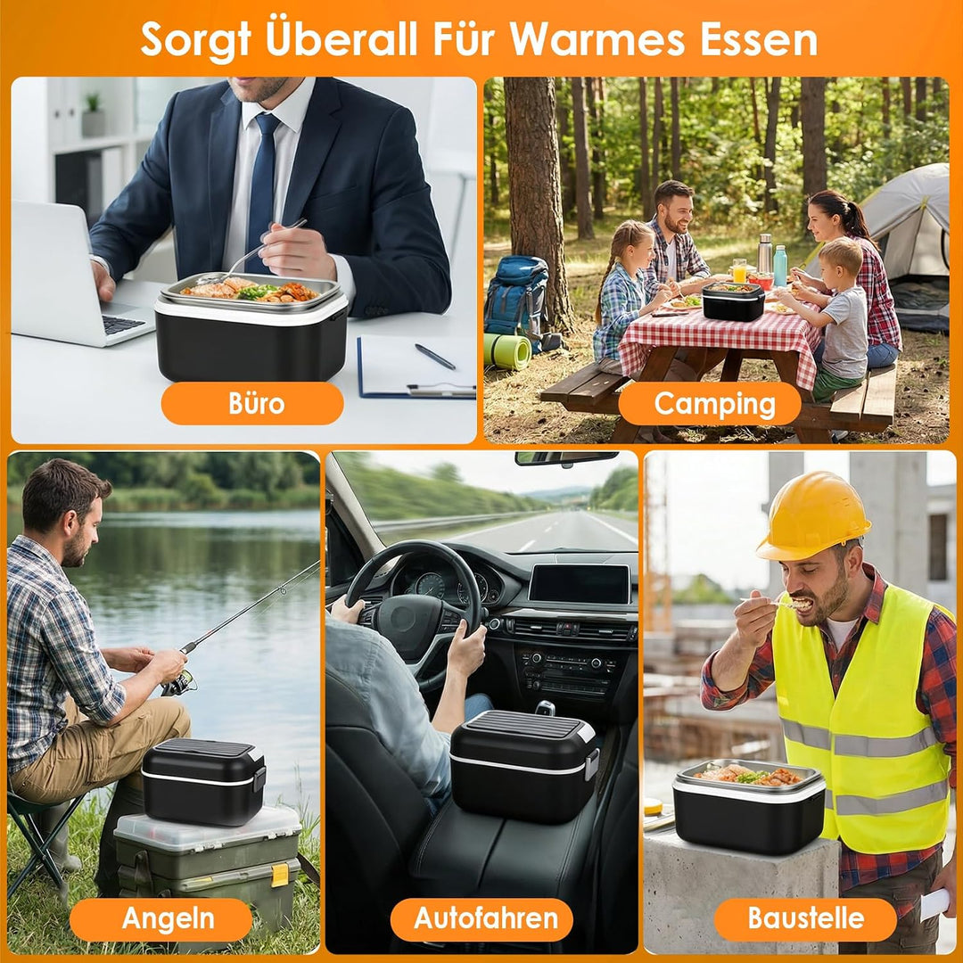 Dreamhigh 1,5 L Elektrische Lunchbox Mit Akku mit 24000 mAh, Lunchbox Elektrisch mit Auslaufsicheres
