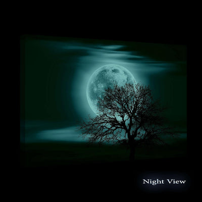 Startonight Bilder - Blauer Himmel und Baum - Leinwandbilder Moderne Kunst, Wanddeko Kunstdrucke, Wa