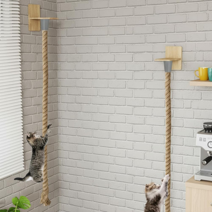 Katzenkletterseil, 1,3 m/1,5 m Wandmontiertes Sisalseil zum Klettern und Kratzen für Katzen an der W