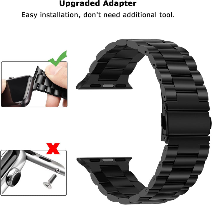 Tasikar Armband Kompatibel mit Apple Watch Armband 41mm 40mm 38mm Prämie Edelstahl Metall Ersatz Arm