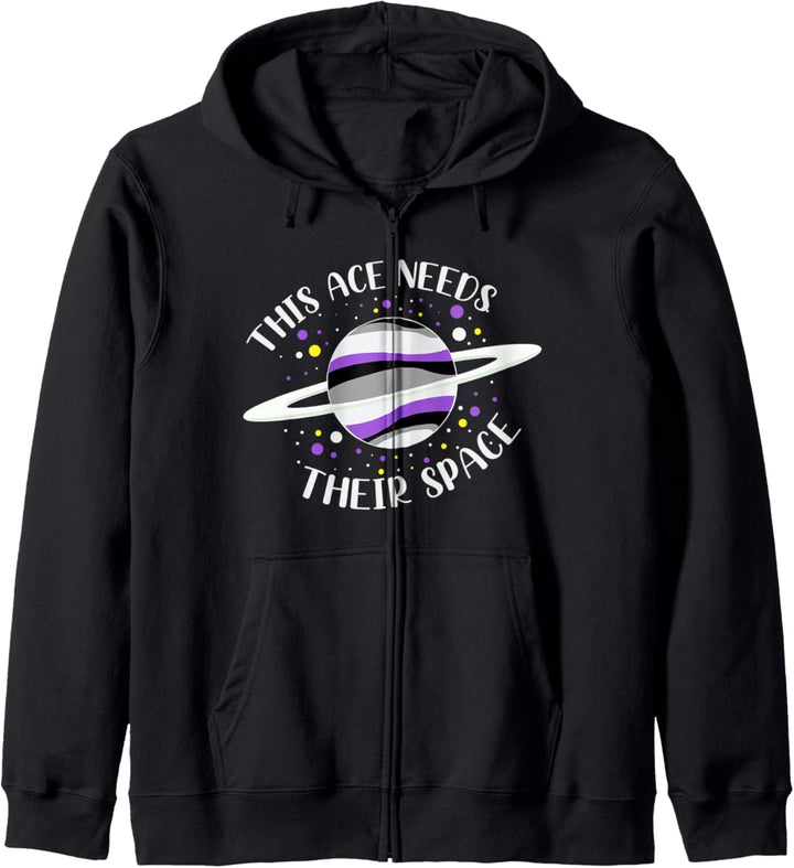 Ace Flagge Planet LGBTQ Queer Geschenk Lustiges Asexuell Kapuzenjacke