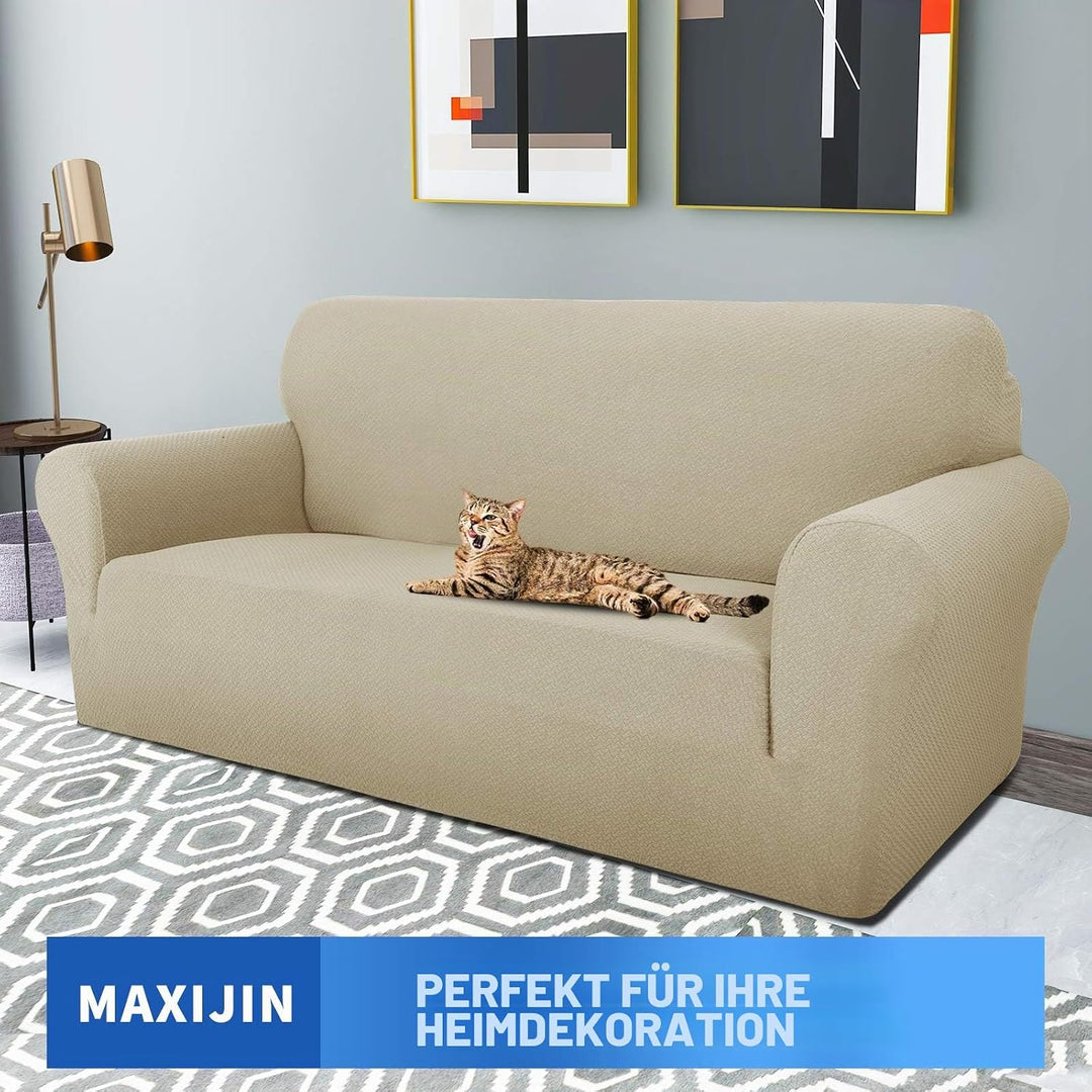 MAXIJIN Creative Jacquard Couchbezüge für 2-Sitzer, Super Stretch rutschfeste Liebessitz Sofabezug f